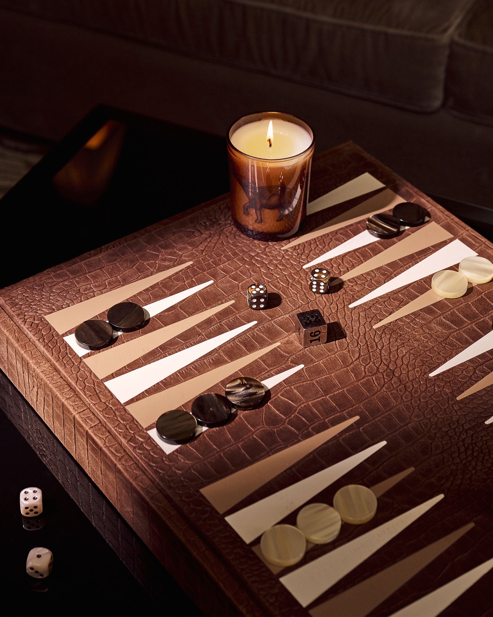 Boite Multi - jeux en cuir La Réserve x Hector Saxe - La Réserve Boutique