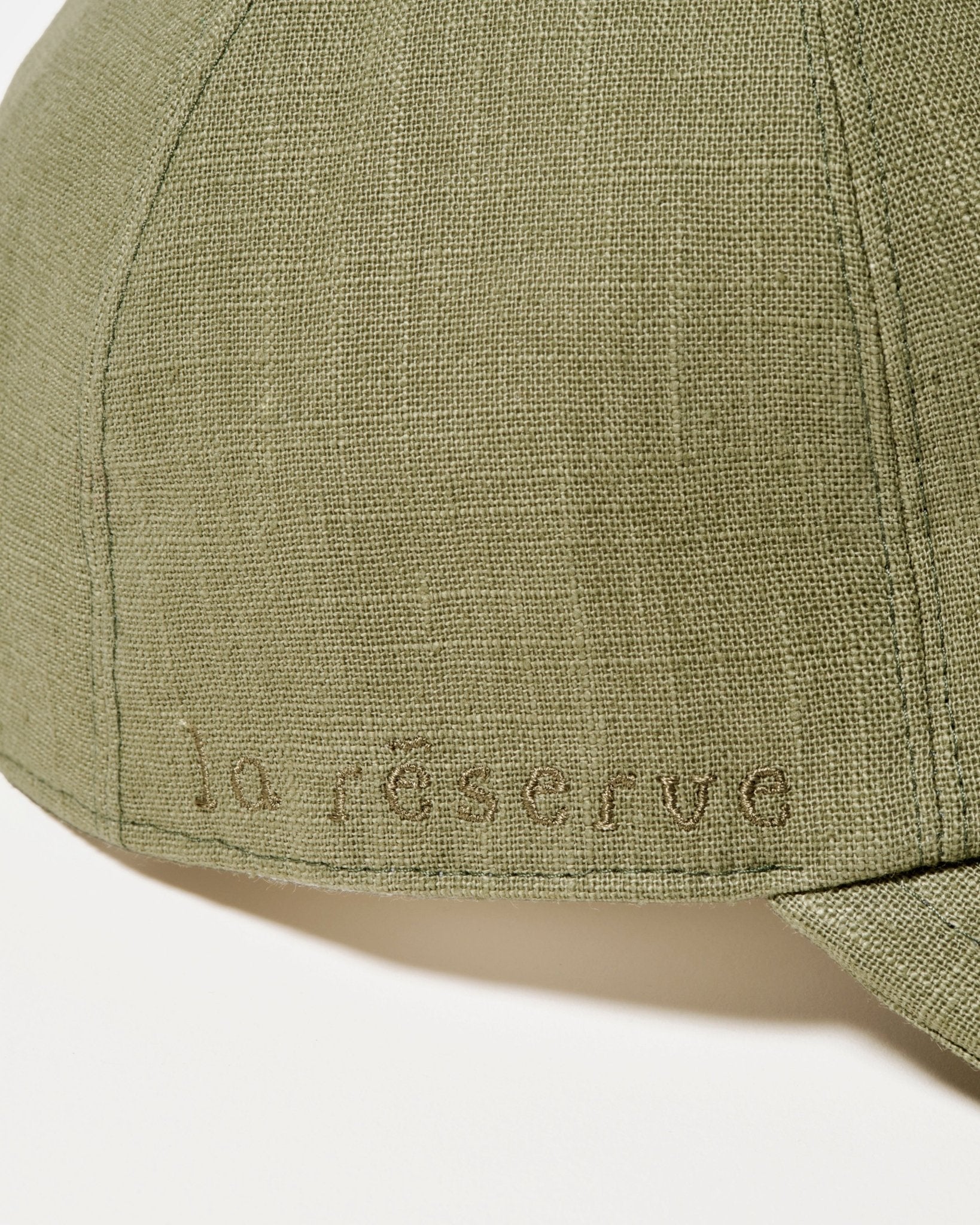 Casquette lin italien - Olive - La Réserve Boutique