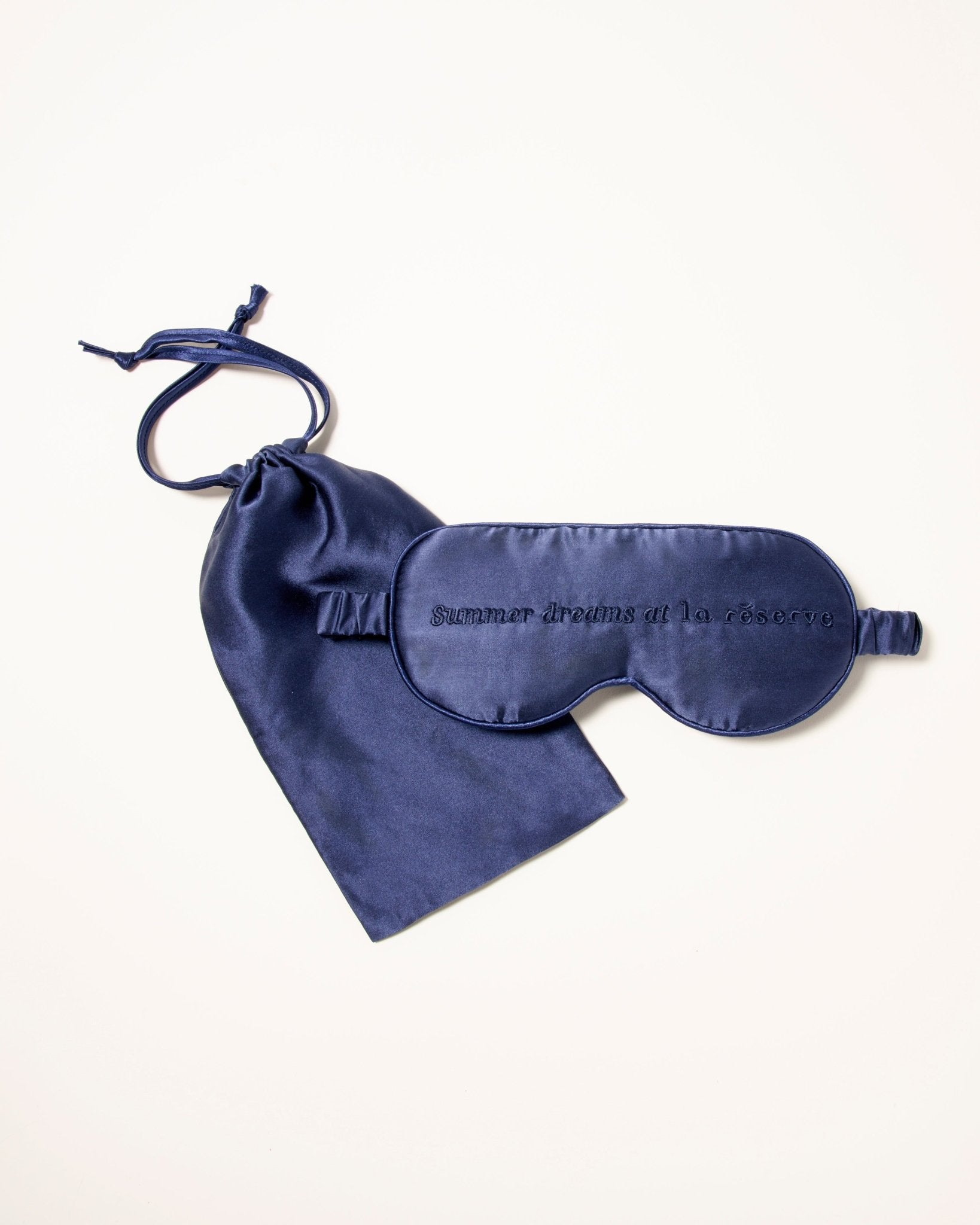 Masque de sommeil en soie - Bleu nuit - La Réserve Boutique