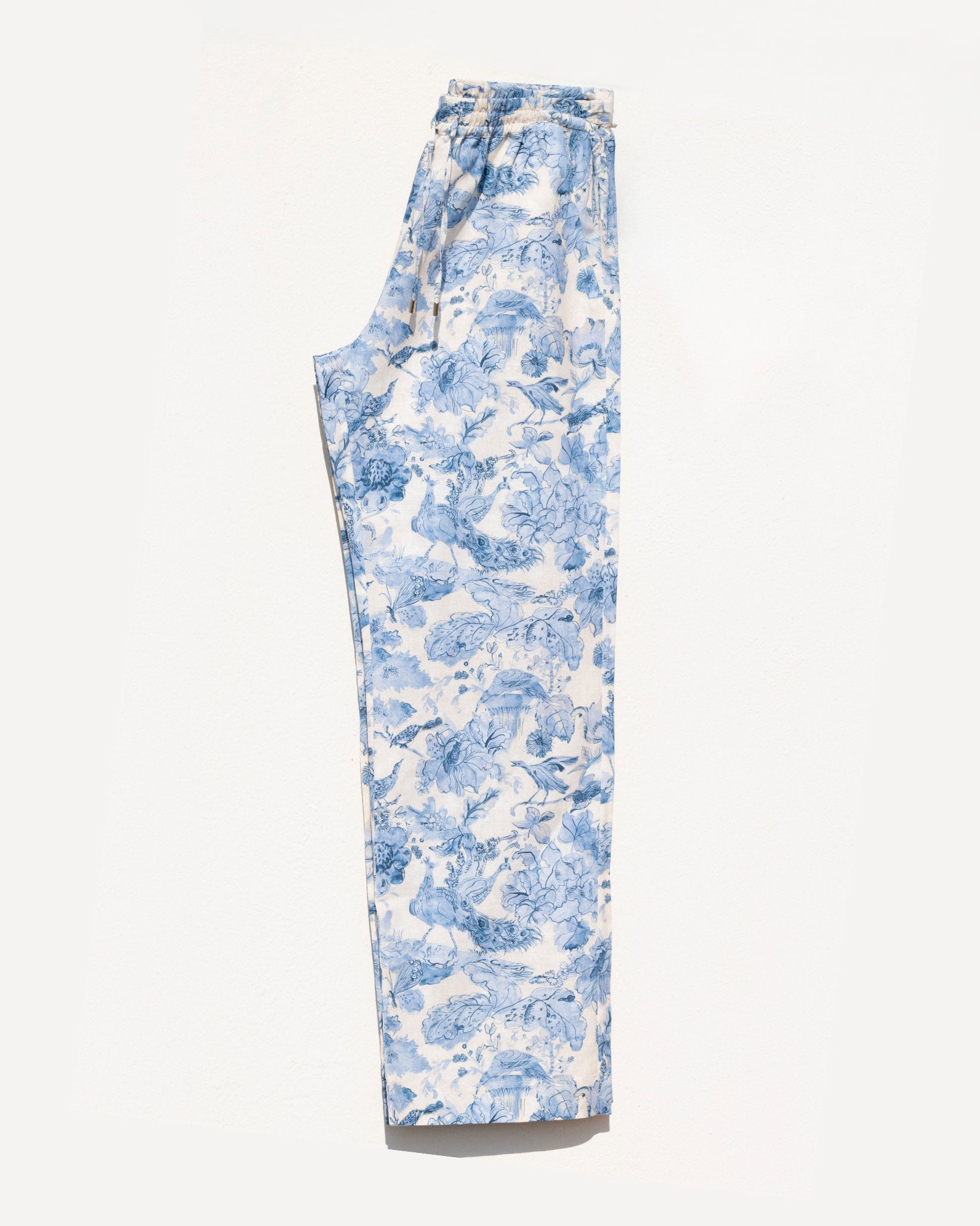Pantalon de pyjama en coton & lin « Riviera Flora » - La Réserve Boutique