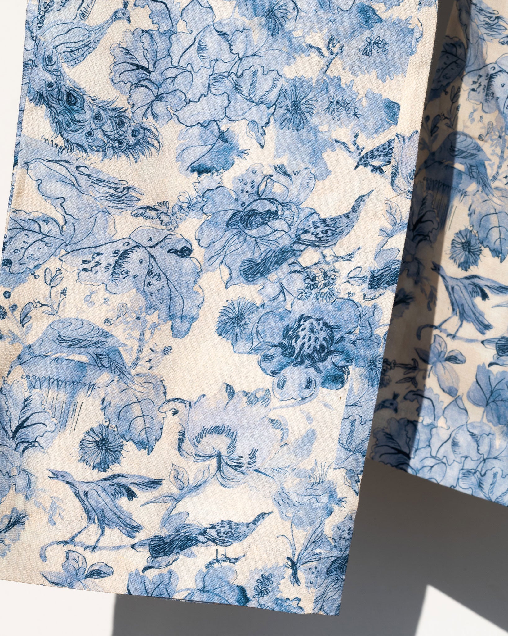 Pantalon de pyjama en coton & lin « Riviera Flora » - La Réserve Boutique